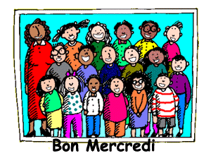 Gif animé Bon mercredi classe d'école